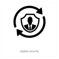 update security and refresh icon concept vector