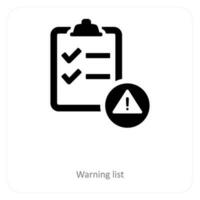 warning list and checklist icon concept vector