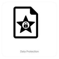 data protection and gdpr icon concept vector