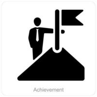 Achievement and goal icon concept vector