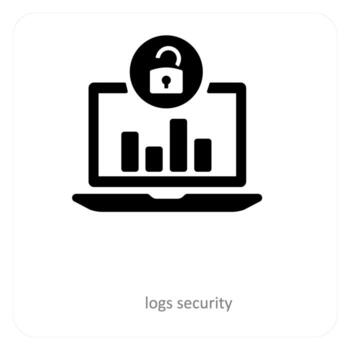 registros seguridad y grafico seguridad icono concepto vector