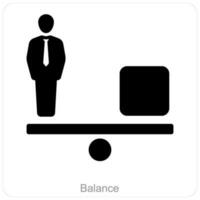 equilibrar y negocio icono concepto vector