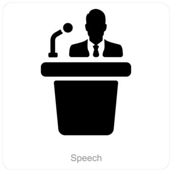 Speech and lecture icon concept vector