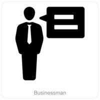 Businessman and business icon concept vector