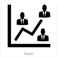 Report and growth icon concept vector