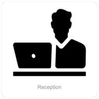 Reception and office icon concept vector