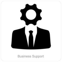 negocio apoyo y apoyo icono concepto vector