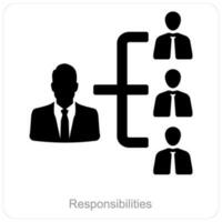 Responsibilities and skills icon concept vector