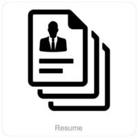 Resume and documents icon concept vector