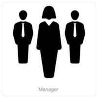 Manager and leader icon concept vector