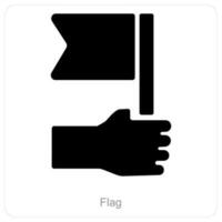Flag and destination icon concept vector