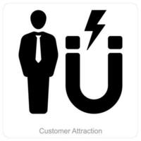 Customer Attraction and attract icon concept vector