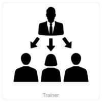 Trainer and meeting icon concept vector