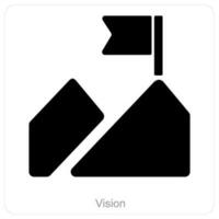 Vision and see icon concept vector