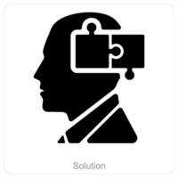 Solution and collaboration icon concept vector