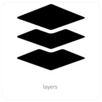 Layers and symbol icon concept vector