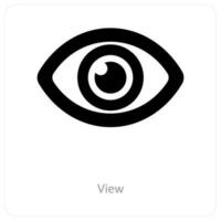 View and vision icon concept vector