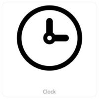 Clock and watch icon concept vector