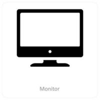 Monitor and desktop icon concept vector