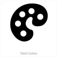 Paint Colors and artistic icon concept vector