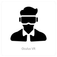 óculo vr y vr icono concepto vector