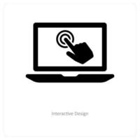 interactive design and internet icon concept vector