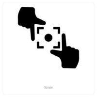 Scope and objective icon concept vector