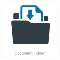 Document Upload and Folder icon concept vector