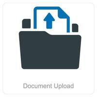 Document Upload and Folder icon concept vector