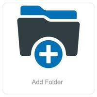 Add Folder and Folder icon concept vector