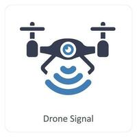 drone signal and device icon concept vector