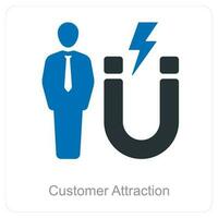 Customer Attraction and attract icon concept vector