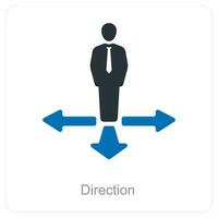 Direction and way icon concept vector