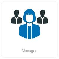 Manager and leader icon concept vector