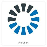 tarta gráfico y icono diagrama concepto vector