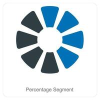 Percentage Segment and diagram icon concept vector