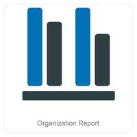 Organization Report and diagram icon concept vector