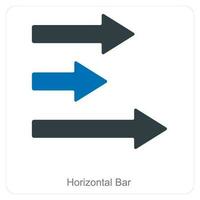 Horizontal Bars and diagram icon concept vector