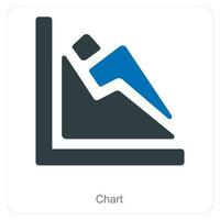 Chart and diagram icon concept vector