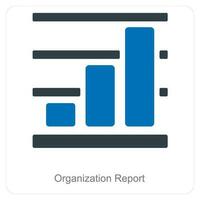 Organization Report and diagram icon concept vector
