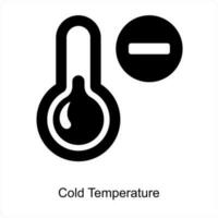 frío temperatura y termometro icono concepto vector