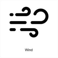 viento y brisa icono concepto vector