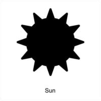 Sun and sunlight icon concept vector