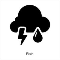 Rain and weather icon concept vector