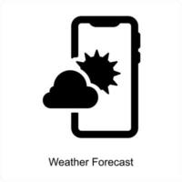 Weather Forecast and forecast icon concept vector