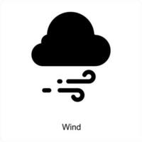 viento y aire icono concepto vector