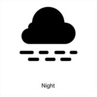 noche y visibilidad icono concepto vector