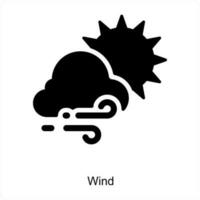 viento y aire icono concepto vector