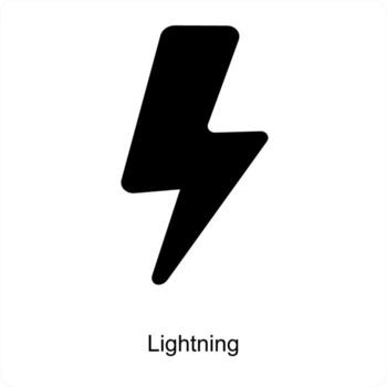 Lightning and thunder icon concept vector