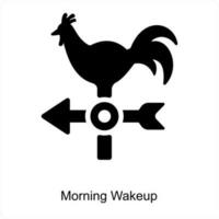 Morning Wakeup and morning icon concept vector